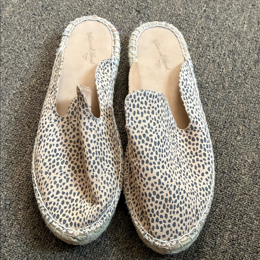 Vince Kids Tan Leopard Print Slip-On Espadrilles